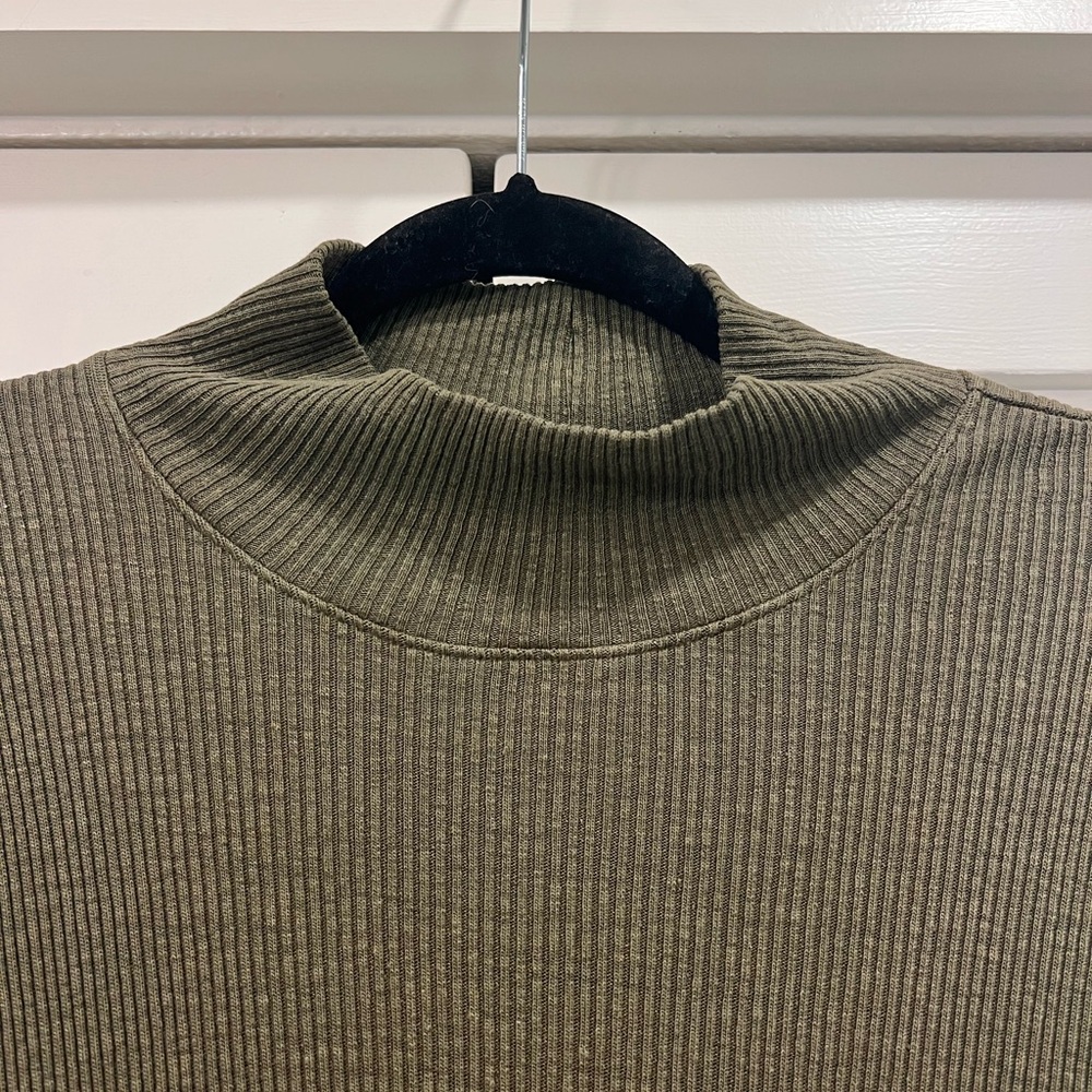 Back Beat Co. Olive Green Ribbed Dress - Picture 5 of 6